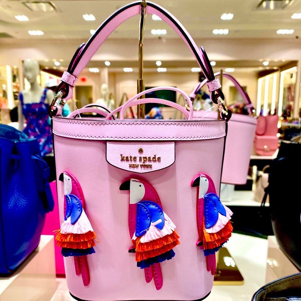 KATE SPADE SMALL BUCKET BAG PIPPA FLOCK PARTY